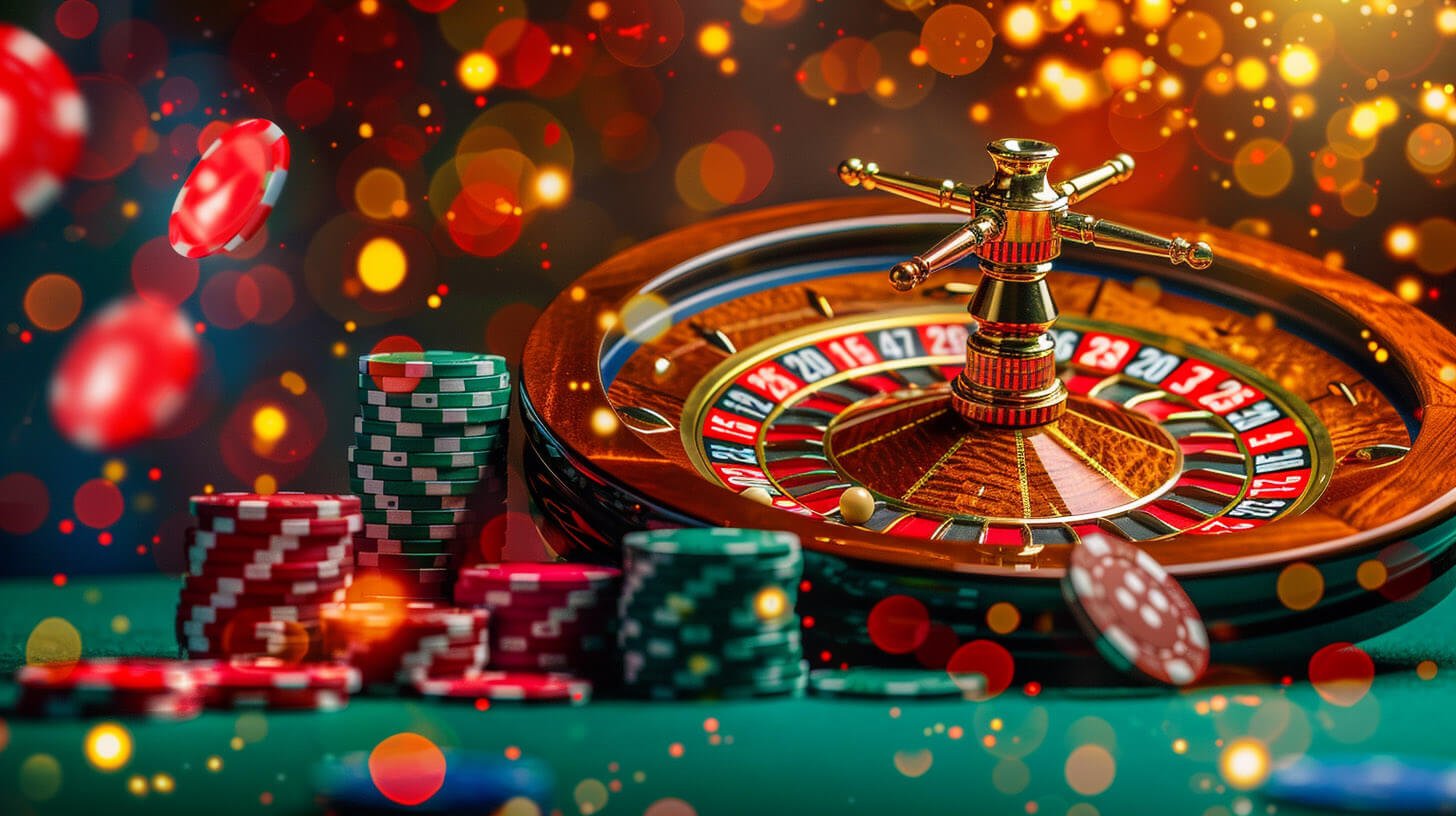 sanhok live dealer spinning the European Roulette wheel in studio with ball in motion